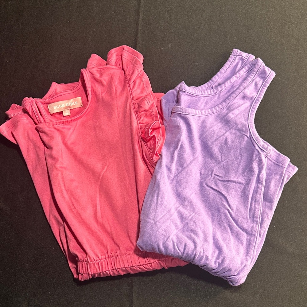 Kids' Pink and Purple Sleeveless Tops